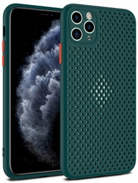 Fusion Accessories Fusion Breathe Case Silikona Aizsargapvalks Priekš Apple iPhone 12 Pro Max Zaļš