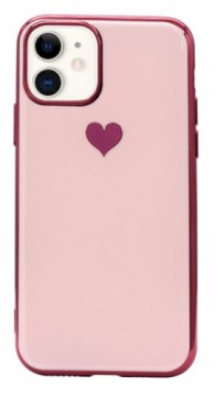 Fusion Accessories Fusion Heart Case Silikona Aizsargapvalks Priekš Apple iPhone 11 Pro Max Rozā