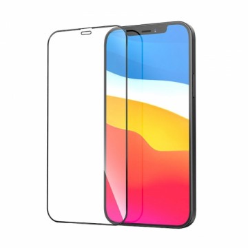 Fusion Full Glue 5D Tempered Glass Full Coveraged with Frame Apple iPhone 12 | 12 Pro Black