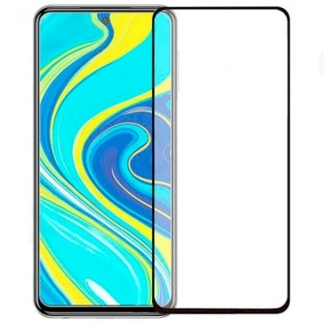 Fusion Accessories Fusion Full Glue 5D Tempered Glass Aizsargstikls Pilnam Ekrānam Xiaomi Redmi Note 9 Pro Max Melns