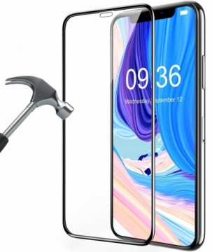 Tempered Glass 9D Aizsargstikls Pilnam Ekrānam Apple iPhone XR | iPhone 11 Melns