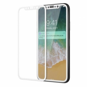 Fusion Accessories Fusion Full Glue 5D Tempered Glass Aizsargstikls Pilnam Ekrānam Apple iPhone X | XS | 11 Pro Balts