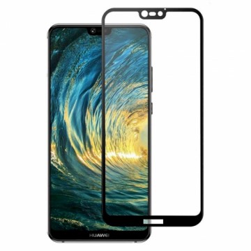 Fusion Accessories Fusion Full Glue 5D Tempered Glass Aizsargstikls Pilnam Ekrānam Huawei P20 Lite Melns