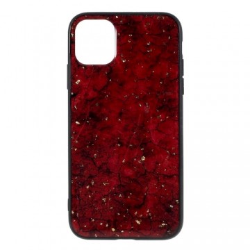 Fusion Art Epoxy Back Case Silicone Case For Apple iPhone 11 Pro Dark Red