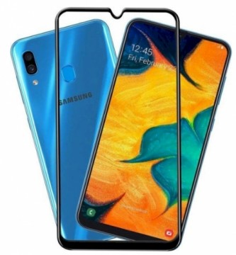 Fusion Accessories Fusion Full Glue 5D Tempered Glass Aizsargstikls Pilnam Ekrānam Samsung A105 Galaxy A10 Melns