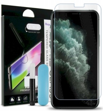 Fusion Accessories Fusion UV 9H Защитное стекло + Эко Клей + Лампа для экрана Apple iPhone 11 Pro Max