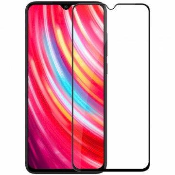 Fusion Accessories Fusion Full Glue 5D Tempered Glass Aizsargstikls Pilnam Ekrānam Xiaomi Redmi Note 8 Pro Melns