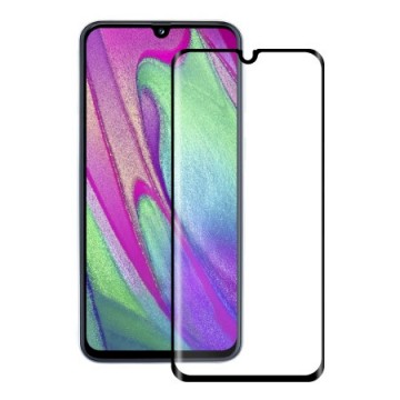 Fusion Accessories Fusion Full Glue 5D Tempered Glass Aizsargstikls Pilnam Ekrānam Samsung A405 Galaxy A40 Melns