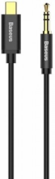 Baseus Yiven Premium audio vads USB-C -> 3.5 mm 1.2m melns (EU Blister)