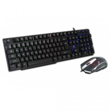 Rebeltec OPPRESSOR Gaming Combo Set Keyboard with LED RGD + Mouse 2400DPI USB Black (ENG)