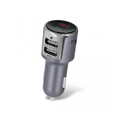 Forever TR-340 Bluetooth 4.2 FM transmitter for car radio | remote controll | microphone | + Charger 2 x USB 2.1A silver