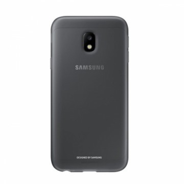 OEM Samsung EF-AJ330TBEGWW Oriģināls Silikona Maks priekš Samsung J330 Galaxy J3 (2017) Caurspīdīgs - Melns (EU Blister)