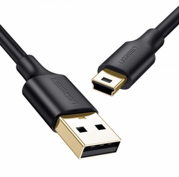 Ugreen Универсальный мини USB кабель для передачи данных 1м черный (10355)