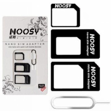 Noosy  SIM Card Adapter Kit + Needle Black