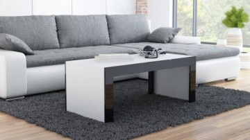 Halmar coffe table TESS white/black lath