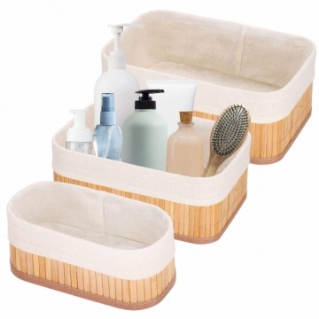 Bamboo organizers for cosmetics Springos HA0152 3 pcs