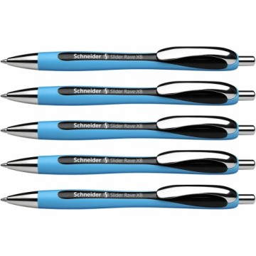 Pen Schneider SLIDER RAVE XB Blue Rechargeable Black (5 Pieces)