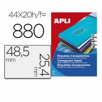 Printer Labels Apli 1223 Transparent