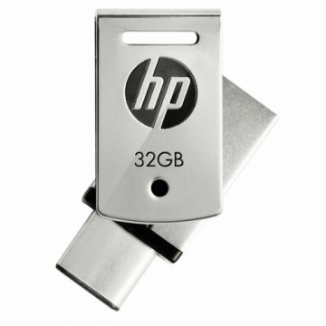 USB Zibatmiņa HP HPFD5000M-32 Sudrabains Tērauds 32 GB (1 gb.) 32GB