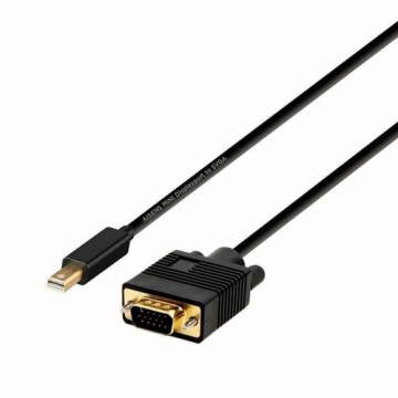 Mini Adapteris Display Port VGA Aisens A125-0362 Melns 2 m