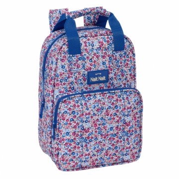 Школьный рюкзак Nait Nait Flores coimbra azul Синий 20 x 28 x 8 cm