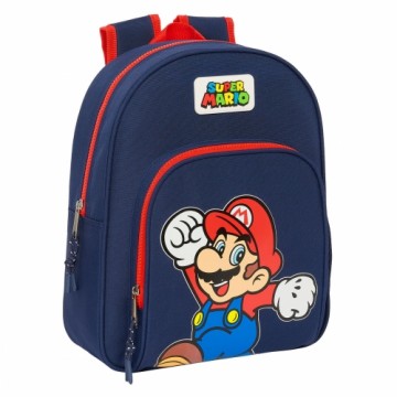 School Bag Super Mario World Navy Blue 28 x 34 x 10 cm