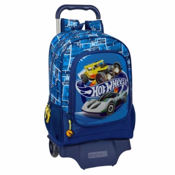 Skolas mugursoma ar riteņiem Hot Wheels Sonny Tumši Zils 32 x 42 x 14 cm