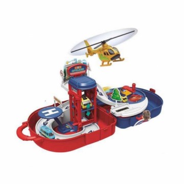 Bigbuy Fun Transportlīdzekļu Rotaļu Komplekts Jugatoys Six-Six-Zero Automobilis Helikopters (25 x 3,3 x 50 cm)