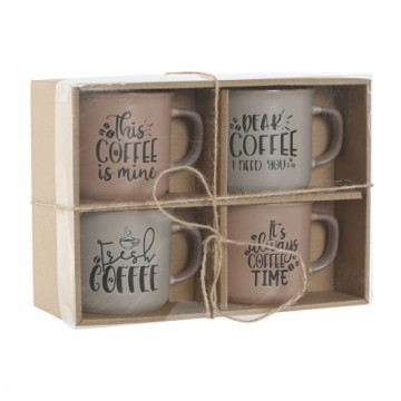 Набор из 4 кружек Mug Home ESPRIT Разноцветный Керамика