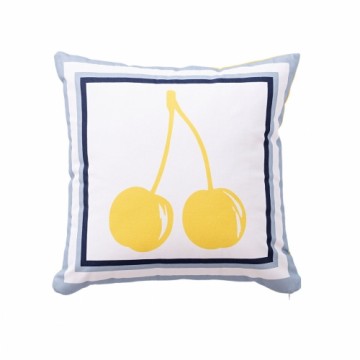 Cushion Benetton Yellow White Cherries 40 x 40 cm Squared