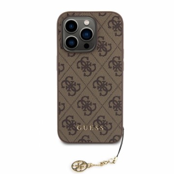 Guess 4G Charm Case for iPhone 15 Pro Tone on Tone Brown