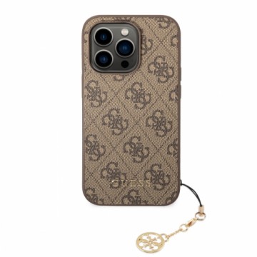 Guess 4G Charm Case for iPhone 14 Pro Tone on Tone Brown