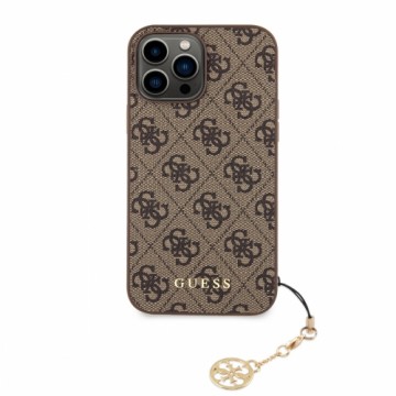 Guess 4G Charm Case for iPhone 13 Pro Max Tone on Tone Brown