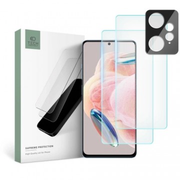 Tech-Protect Supreme Set for Xiaomi Redmi Note 12 4G | LTE 2x Tempered Glass for Display | Tempered Glass for Camera