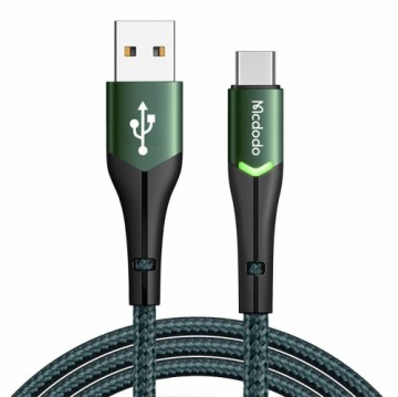 USB to USB-C Mcdodo Magnificence CA-7961 LED cable, 1m (green)