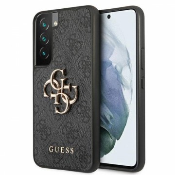 Guess PU 4G Metal Logo Case for Samsung Galaxy S22 Grey