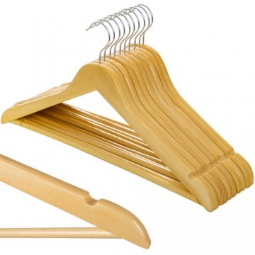 Clothes hanger 10 pcs. - wooden Ruhhy 24492 (17785-0)