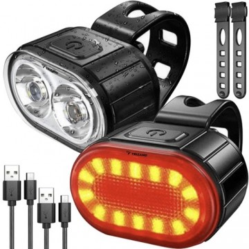 Marka Niezdefiniowana Bicycle lamp + rear light Trizand 24003 (17784-0)