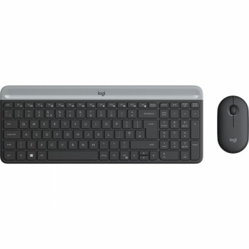 Клавиатура и мышь Logitech 920-009198 Чёрный Сталь Испанская Qwerty QWERTY