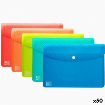 Document Folder Oxford Urban Multicolour A6 polypropylene Clasp 5 Pieces (50 Units)