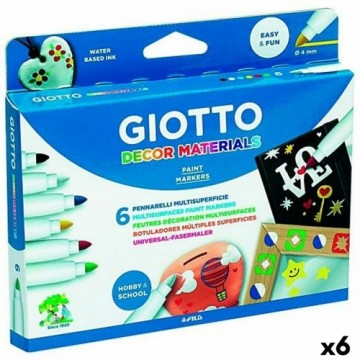 Flomasteru Komplekts Giotto Daudzkrāsains 6 Daudzums (6 gb.)