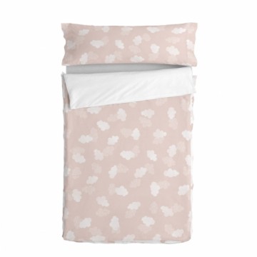 Quilt Cover without Filling HappyFriday Basic Kids Clouds Pink 90 x 200 cm