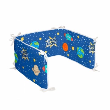 Cot protector HappyFriday Mr Fox Space rocket  Multicolour 210 x 40 cm