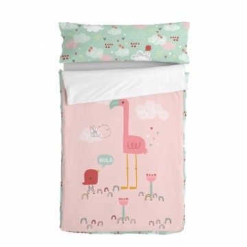 Quilted Zipper Bedding HappyFriday Moshi Moshi Hola Multicolour 105 x 200 cm