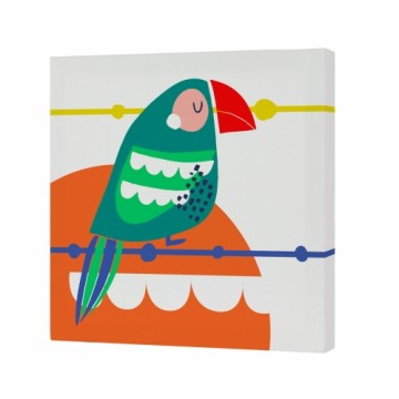 Canvas HappyFriday Moshi Moshi Pretty parrots Daudzkrāsains 27 x 27 cm