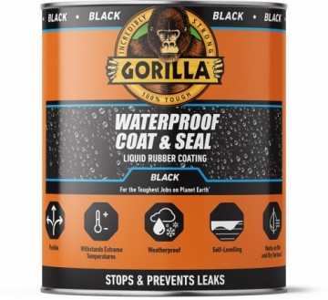 Gorilla sealant Waterproof Coat & Seal 946ml, black