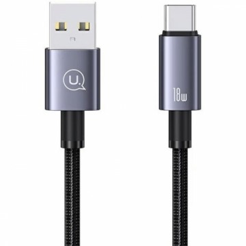 USAMS Kabel USB na USB-C 3A 0,25m Fast Charging stalowy|tarnish SJ680USB01 (US-SJ680)