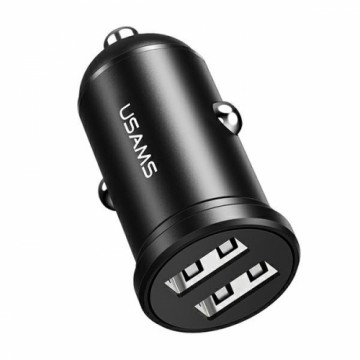 USAMS lādētājs 2xUSB 2.4A Mini| melns |CC114TC01 (US-CC114)