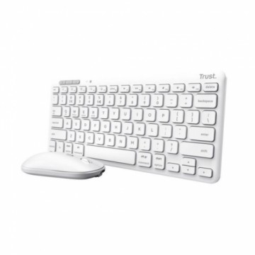 Trust   KEYBOARD +MOUSE WRL LYRA/WHITE 25073