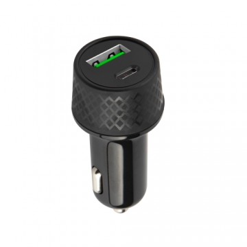 Forever car charger 1xUSB 2,4A + 1xUSB-C PD 45W LA-04 black